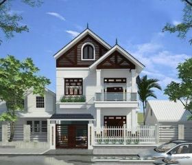 MẪU NHÀ ĐẸP 2 TẦNG 2 MÁI