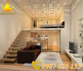 mẫu nhà cấp gác lững đẹp 